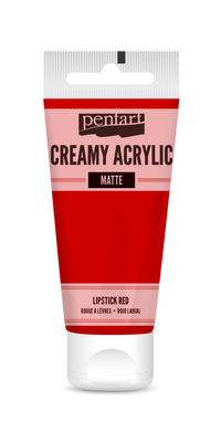 Pentart Creamy Matte Acrylic Paint, 60 ml – lipstick red