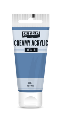 Creamy metallic acrylic paint 60 ml – blue