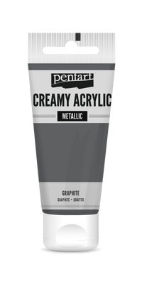 Creamy metallic acrylic paint 60 ml – Graphite