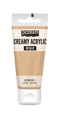 Creamy metallic acrylic paint 60 ml – antique gold