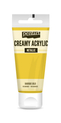 Creamy metallic acrylic paint 60 ml – baroque gold