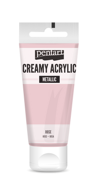 Creamy metallic acrylic paint 60 ml – pink
