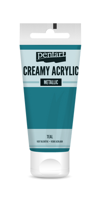 Creamy metallic acrylic paint 60 ml – Turquoise