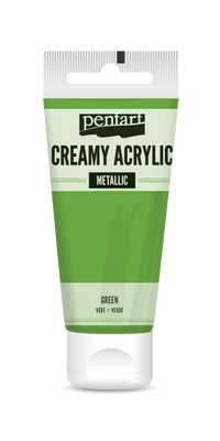 Creamy metallic acrylic paint 60 ml – green
