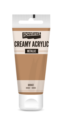 Creamy metallic acrylic paint 60 ml – bronze