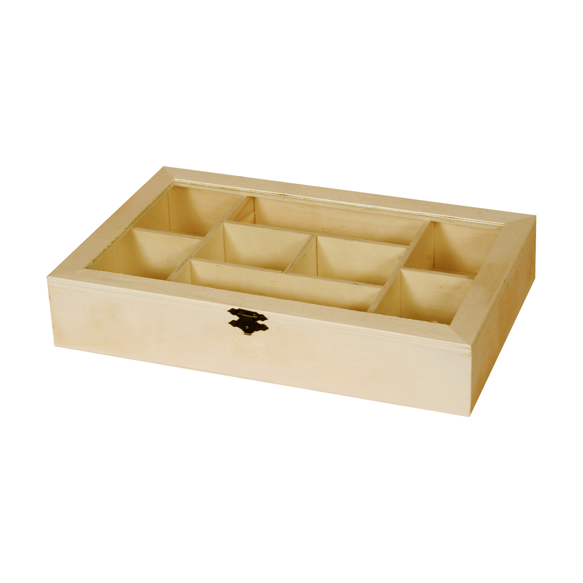 Pentart Divided Wooden Box with Transparent Top 30 x 19.5 x 10 cm