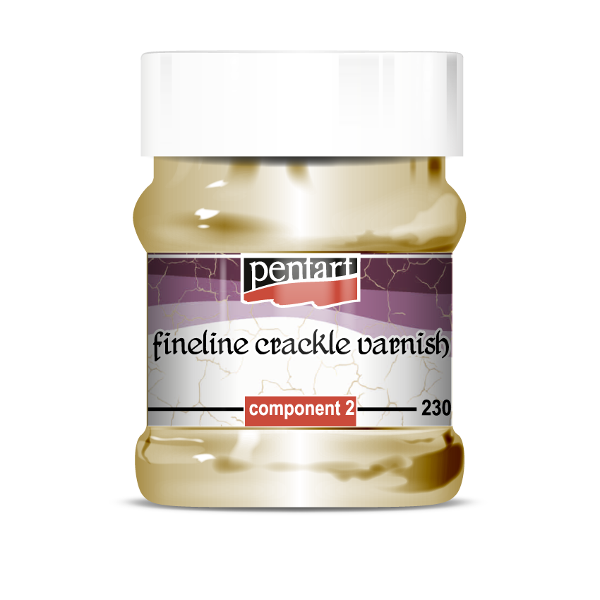 Pentart Fineline Two-Component Crackle Varnish with Fine Lines, 230 ml