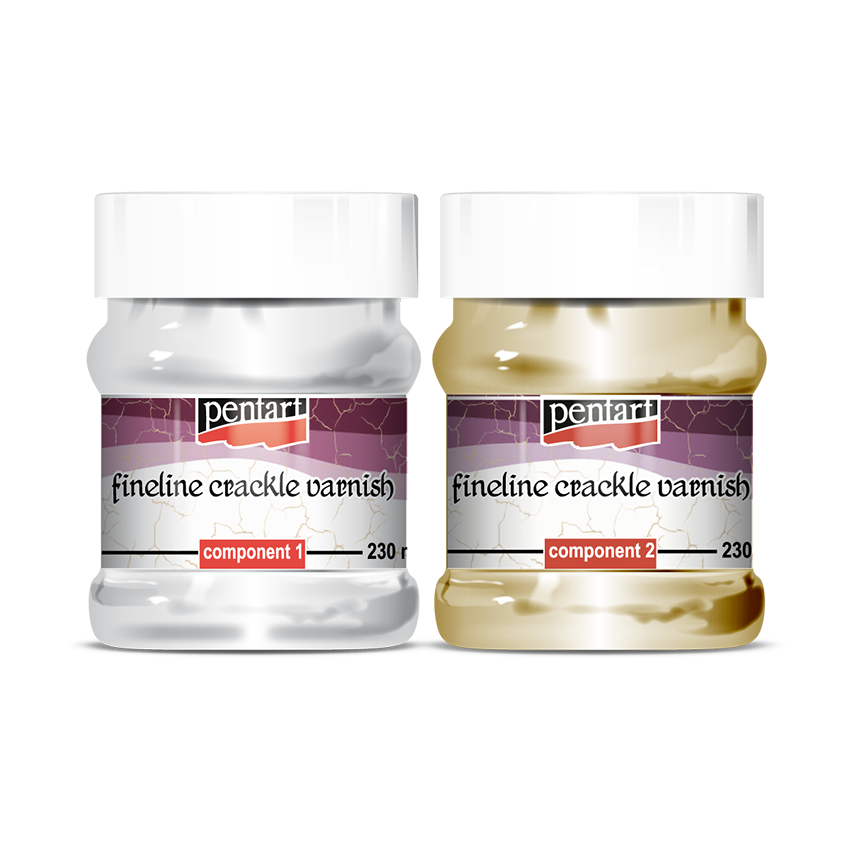 Pentart Fineline Two-Component Crackle Varnish with Fine Lines, 230 ml