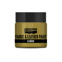 Glamour fabric and leather paint 50 ml – golden