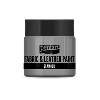 Glamour fabric and leather paint 50 ml – silver