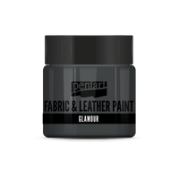 Glamour fabric and leather paint 50 ml – antique silver