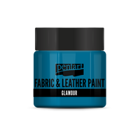 Glamour fabric and leather paint 50 ml – silver-blue
