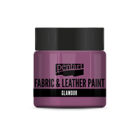 Glamour fabric and leather paint 50 ml – silver-pink