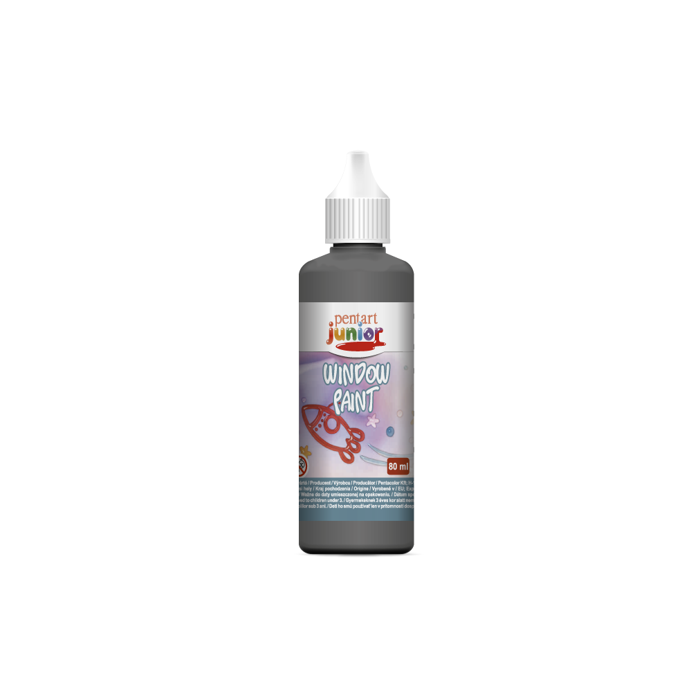 Pentart Glass Paint Contour 80 ml, Black