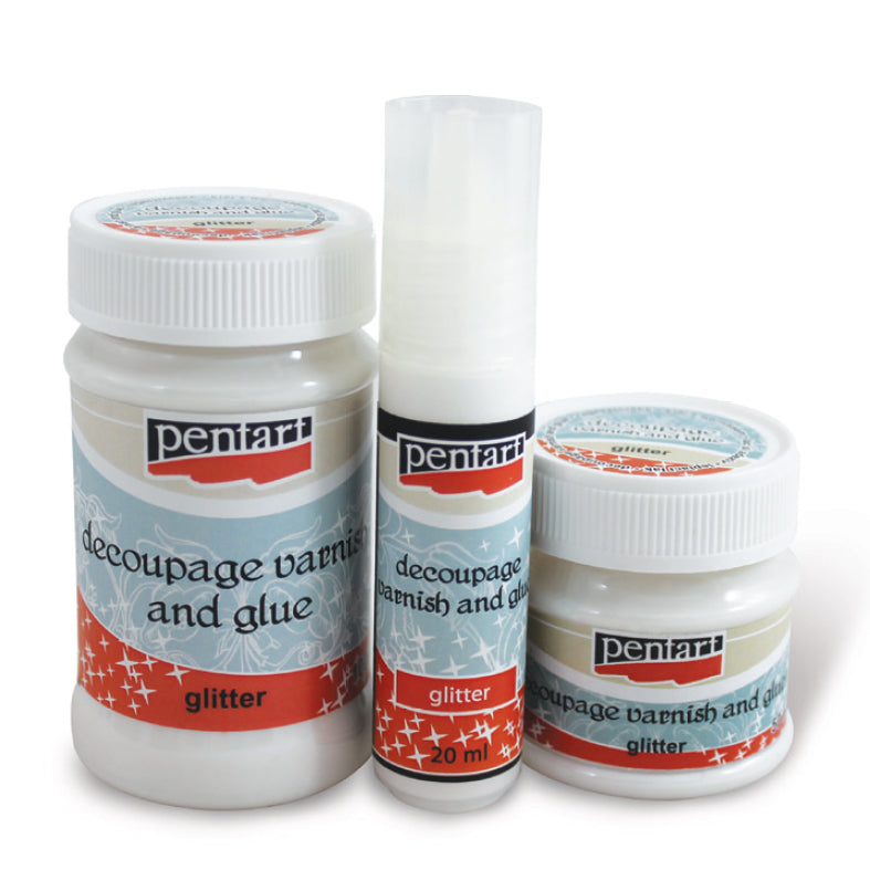 PENTART Glitter Varnish and Glue for Decoupage, 50 ml