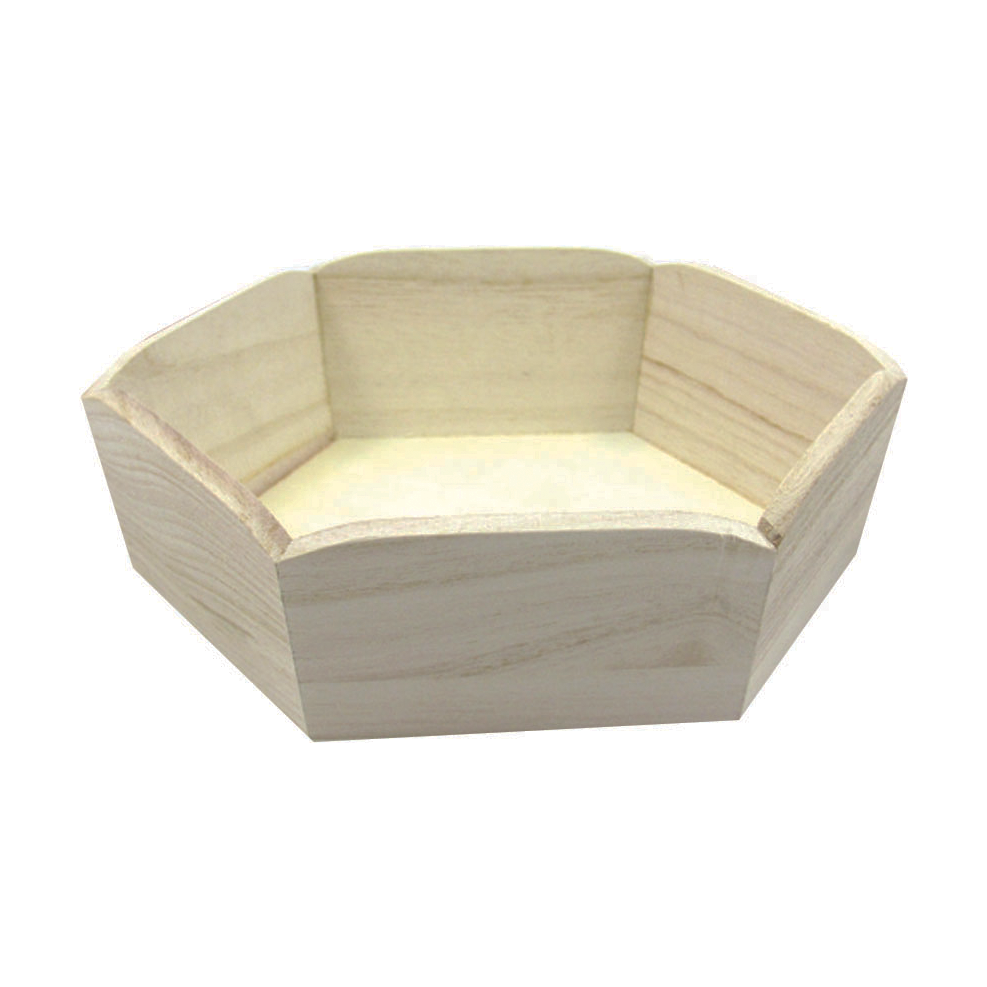 Pentart Hexagonal Wooden Serving Tray - 21 x 24 x 6.5 cm