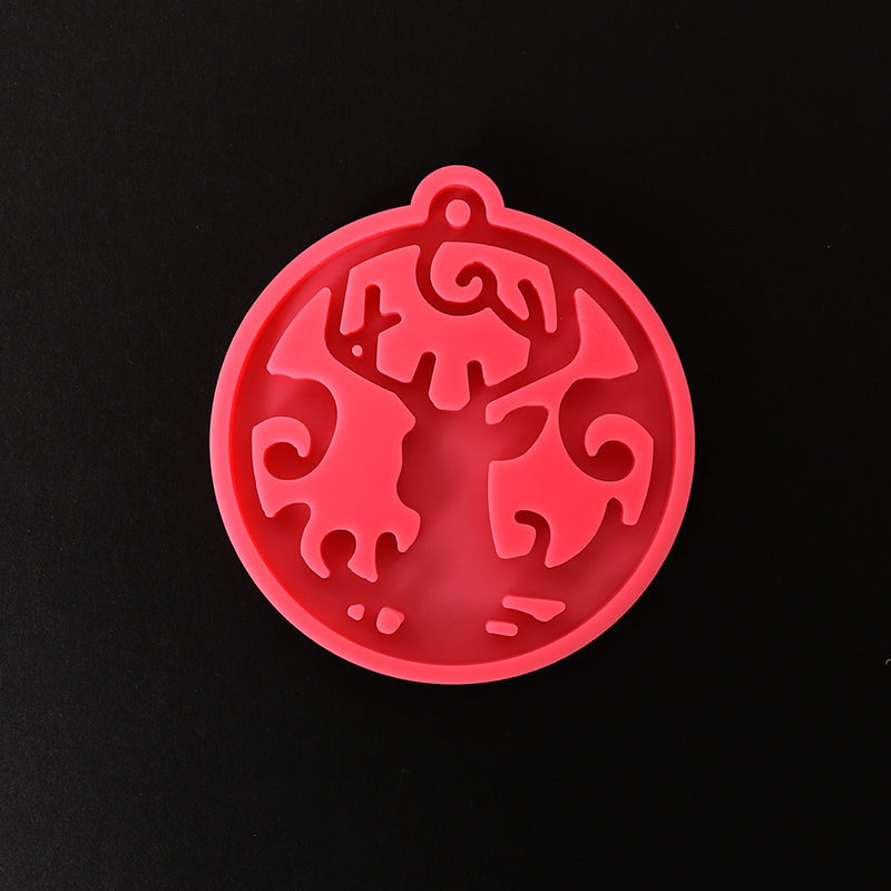 Pentart Silicone Mold for Resin, Domino, Set of 2 – Christmas ornament - reindeer
