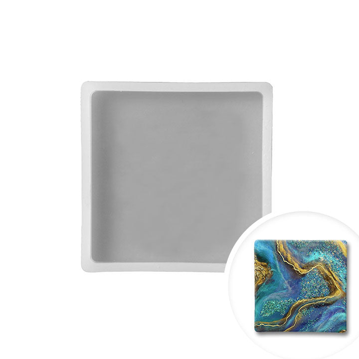 Pentart Silicone Resin Mold, 10.5 x 10.5 x 1 cm, Square Pad, 1 pc