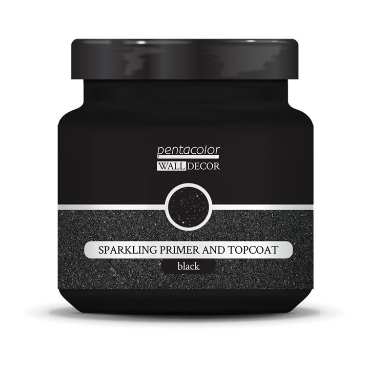 Pentart Wall Decor Glitter Primer and Top Coat, Black | various volumes — image 3