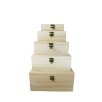 Pentart Wooden Box Set, 5 pcs, 27 x 23 x 13 cm
