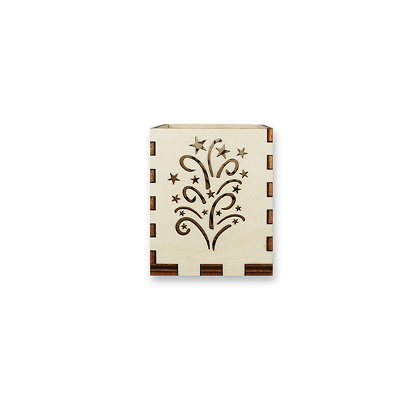Pentart Wooden Christmas Tealight Holder – 3