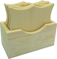 Pentart Wooden Coasters with Holder - Arched 11.5 x 6 x 6.5 cm