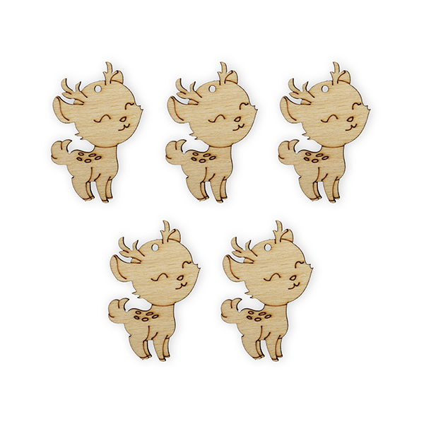 Pentart Wooden Figures, Roe Deer, Set of 5