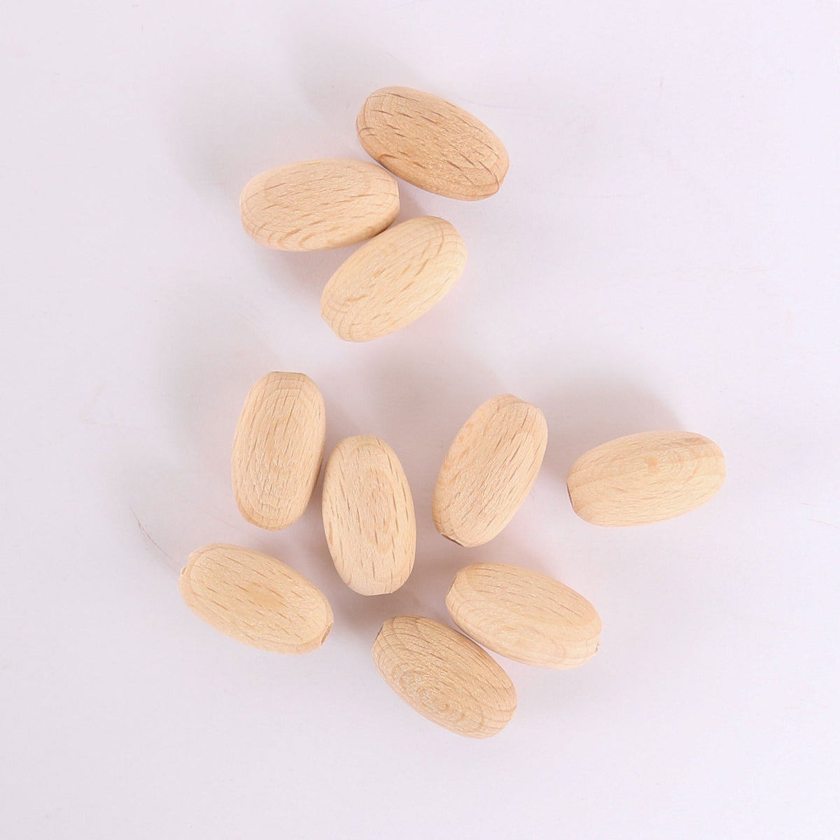 Pentart Wooden Oval Beads – Set of 10
