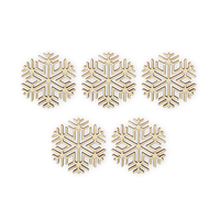 Pentart Wooden Snowflake Cutouts 544, 5 pcs