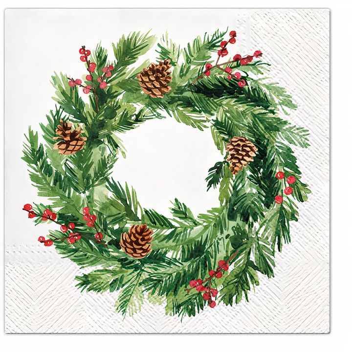 Pinecone Advent Wreath Decoupage Napkins, 1 pc