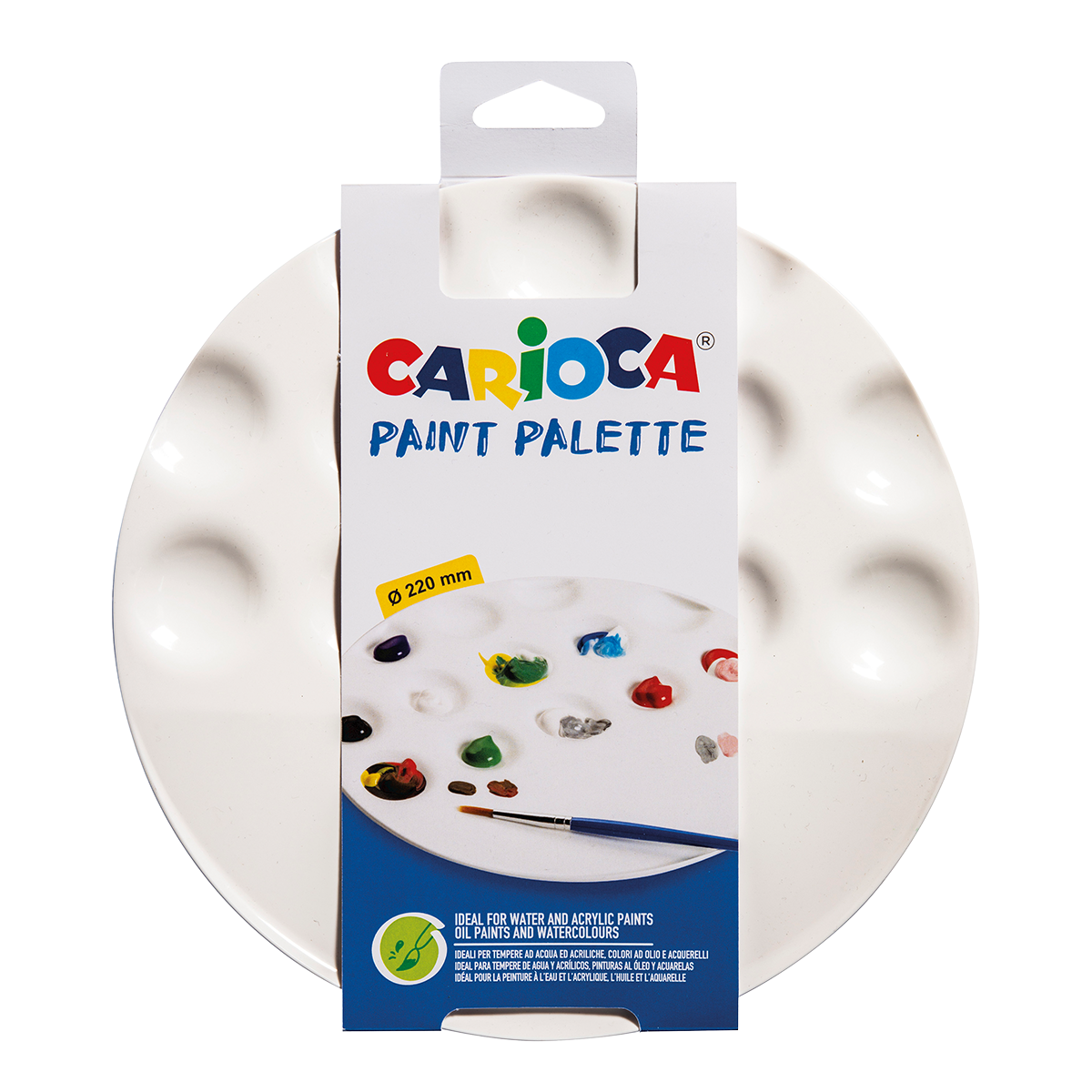 Plastic painting palette Carioca - 13 wells