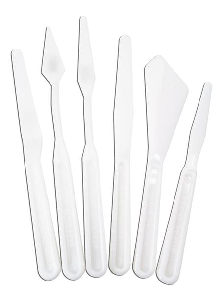 Plastic Painting Spatulas and Knives Set of 6