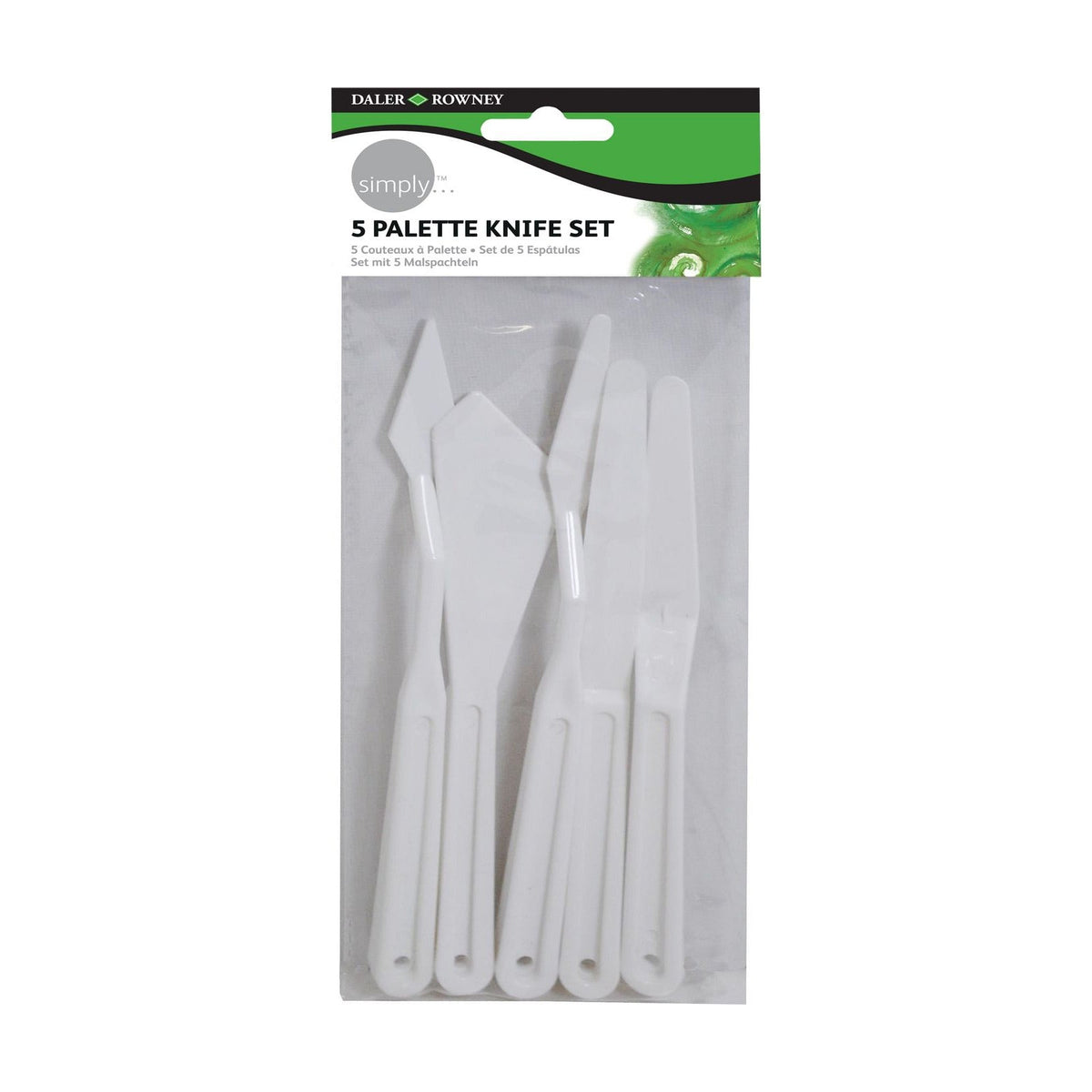 Plastic Palette Knife Set DALER ROWNEY D&R Simply - 5 pcs
