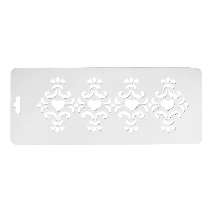 Plastic Stencil 10x25 cm, Ornament Motif