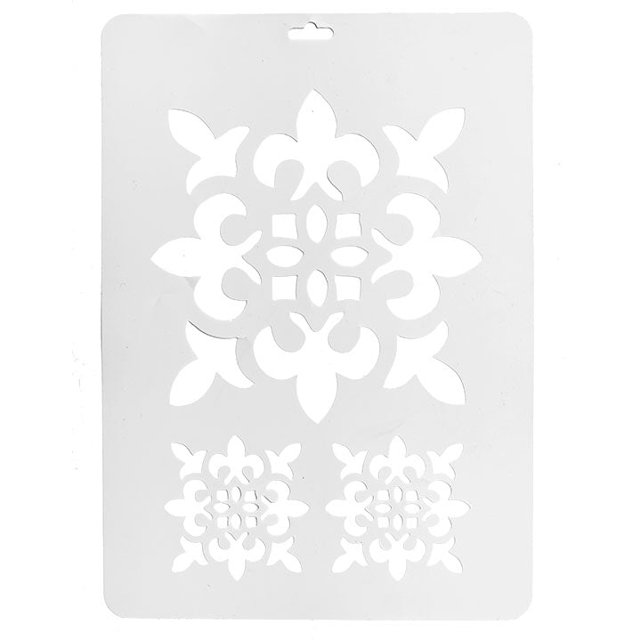 Plastic Stencil 21x29 cm, Ornament Motif
