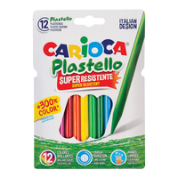 Plastic Wax Crayons Carioca Plastello - Set of 12
