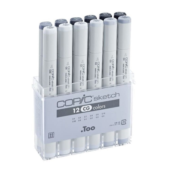 Маркери COPIC Sketch Cool Grey / комплект 12 бр. — изображение 1
