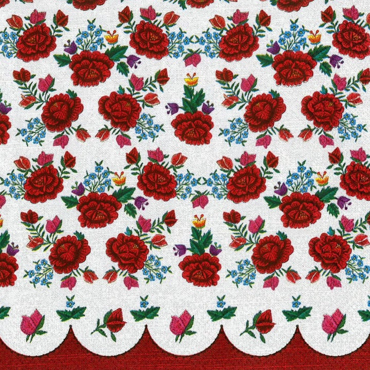 Poppies Embroidery Pattern Decoupage Napkins - 1 pc