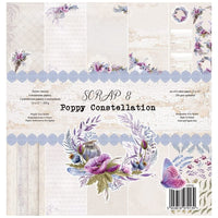 Poppy Scrapbooking Paper Set, 30.5 x 30.5 cm
