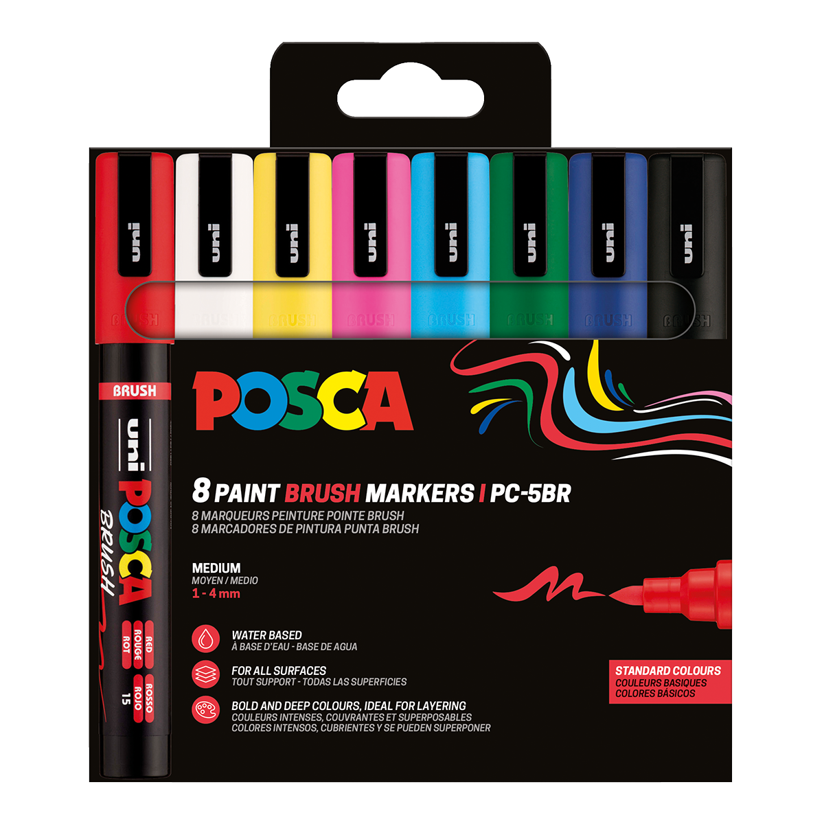 Posca acrylic marker PC-5BR 1 – 4 mm - set 8 pcs