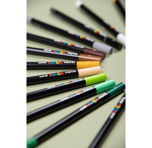 Posca KPA-100 24C Wax Crayons Set, Color Mix