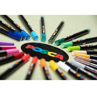 Posca KPA-100 24C Wax Crayons Set, Color Mix