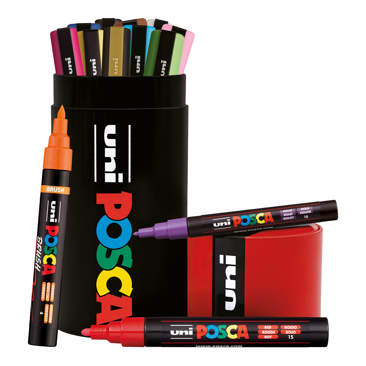 Posca Mixed Marker Set in Metal Tin – 13 pcs (PC-3M, PC-5M, PC-5BR)