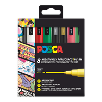 Posca PC-3M Christmas Marker Set, 0.9–1.3 mm, Set of 8