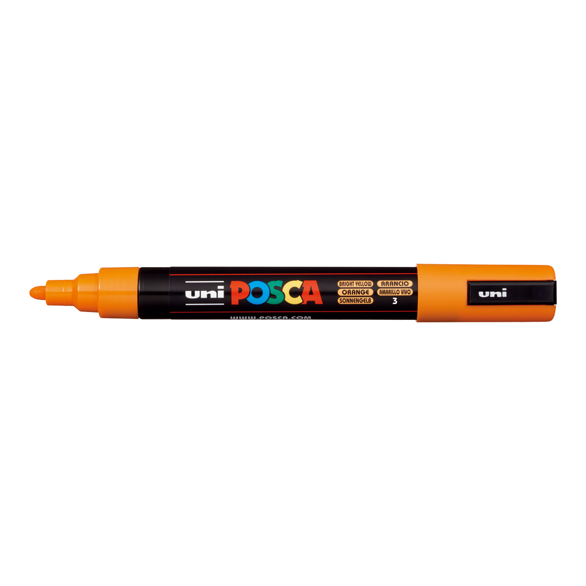Posca PC-5M Marker, 1.8–2.5 mm, Bright Yellow (3)