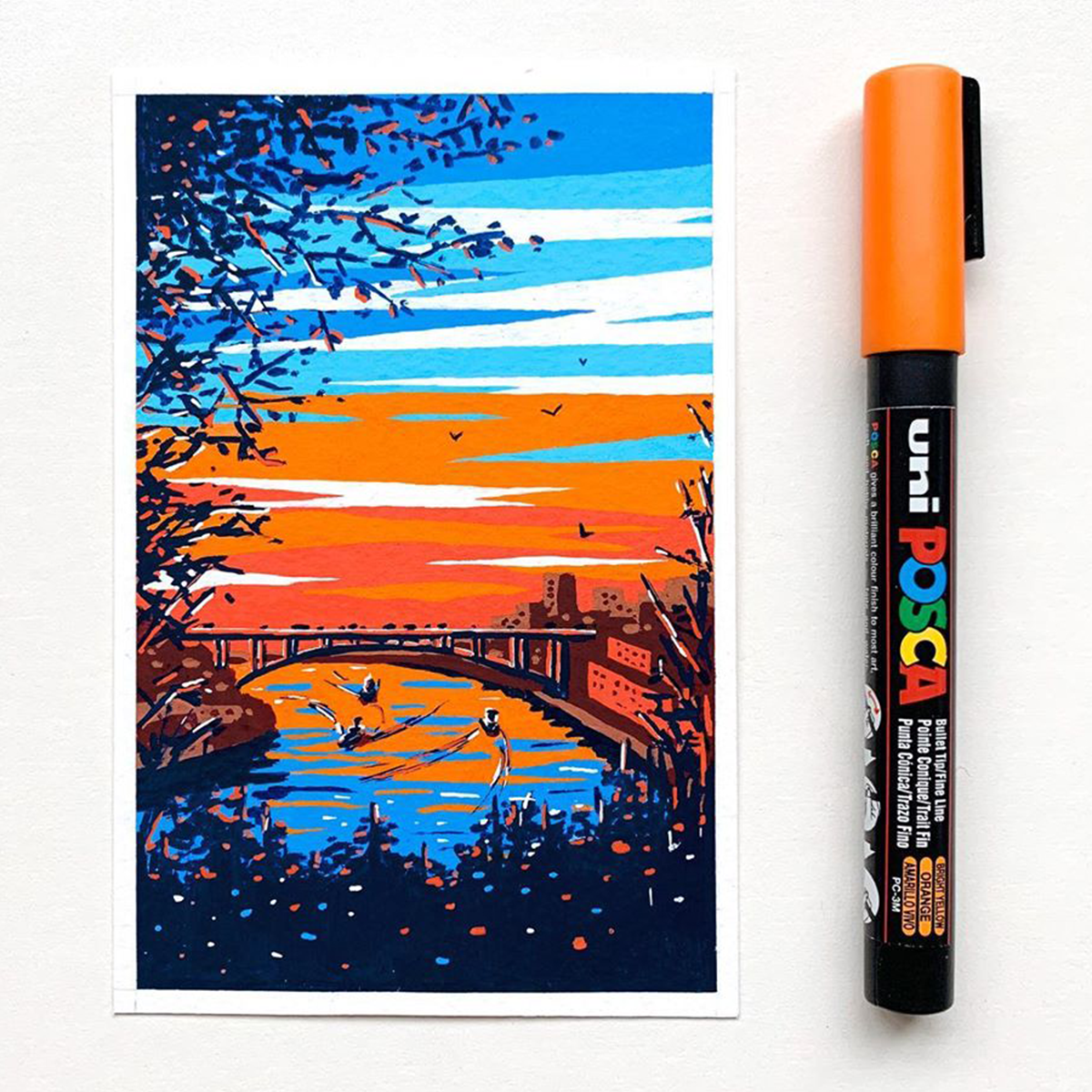Posca PC-5M Marker, 1.8–2.5 mm, Metallic Red (M15)