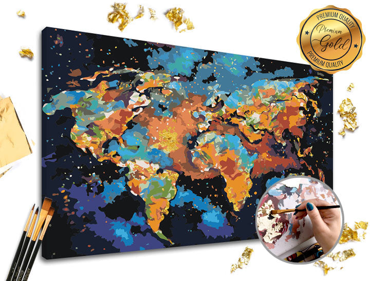 PREMIUM GOLD Paint by Numbers | Colorful World — image 2