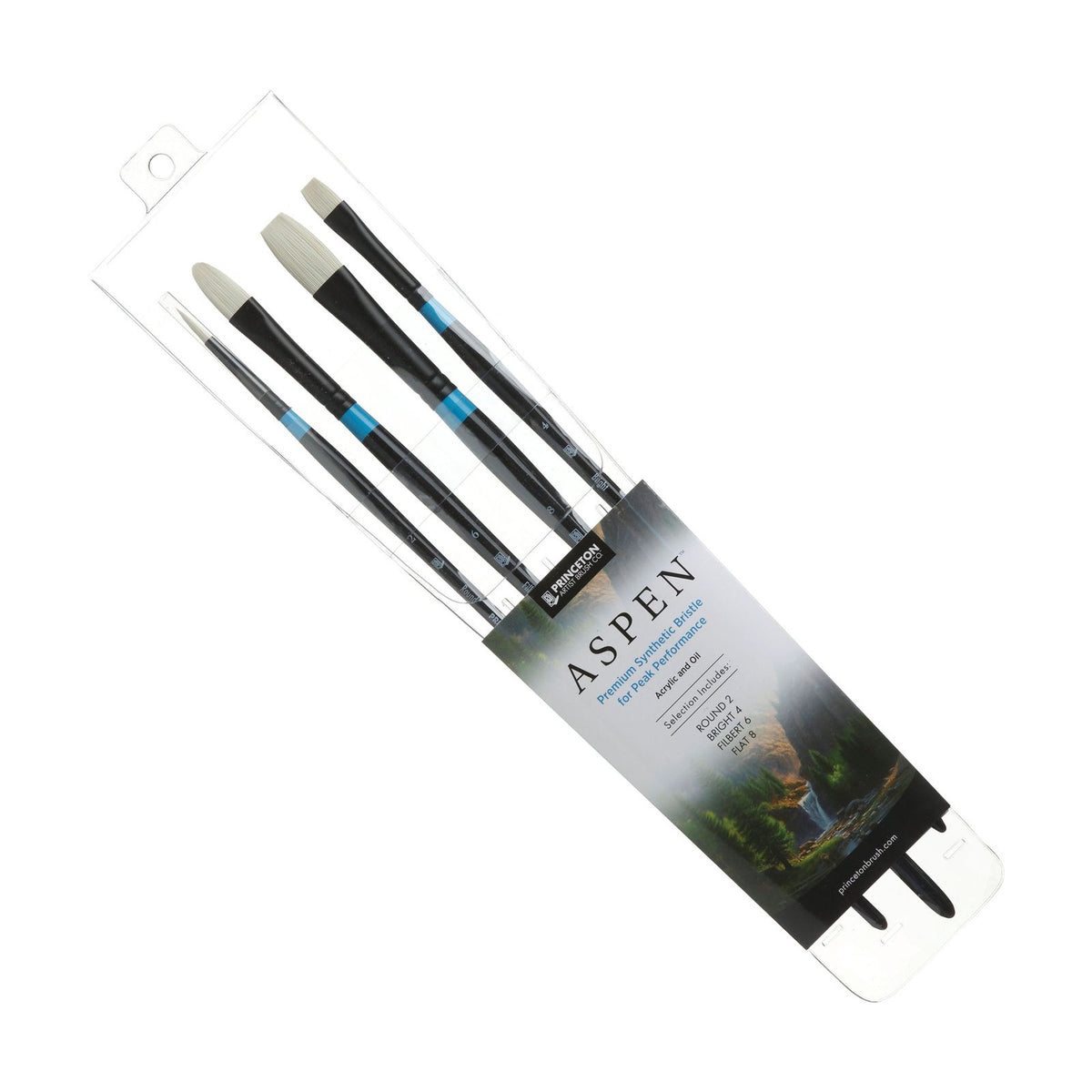 PRINCETON Aspen Brush Set for Acrylic and Oil - 4 pcs