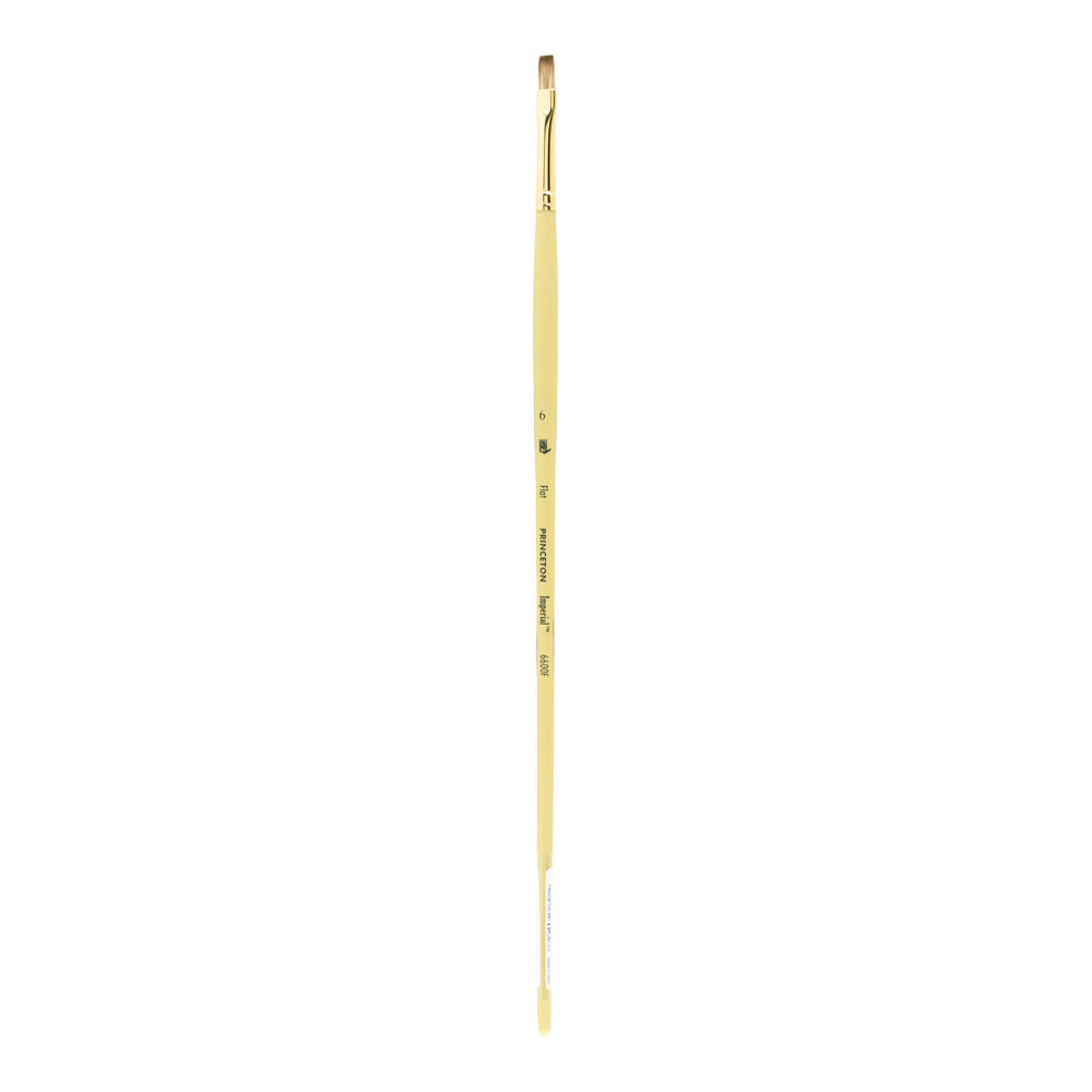 PRINCETON Imperial Synthetic Mongoose flat oil brush with a long handle, 6