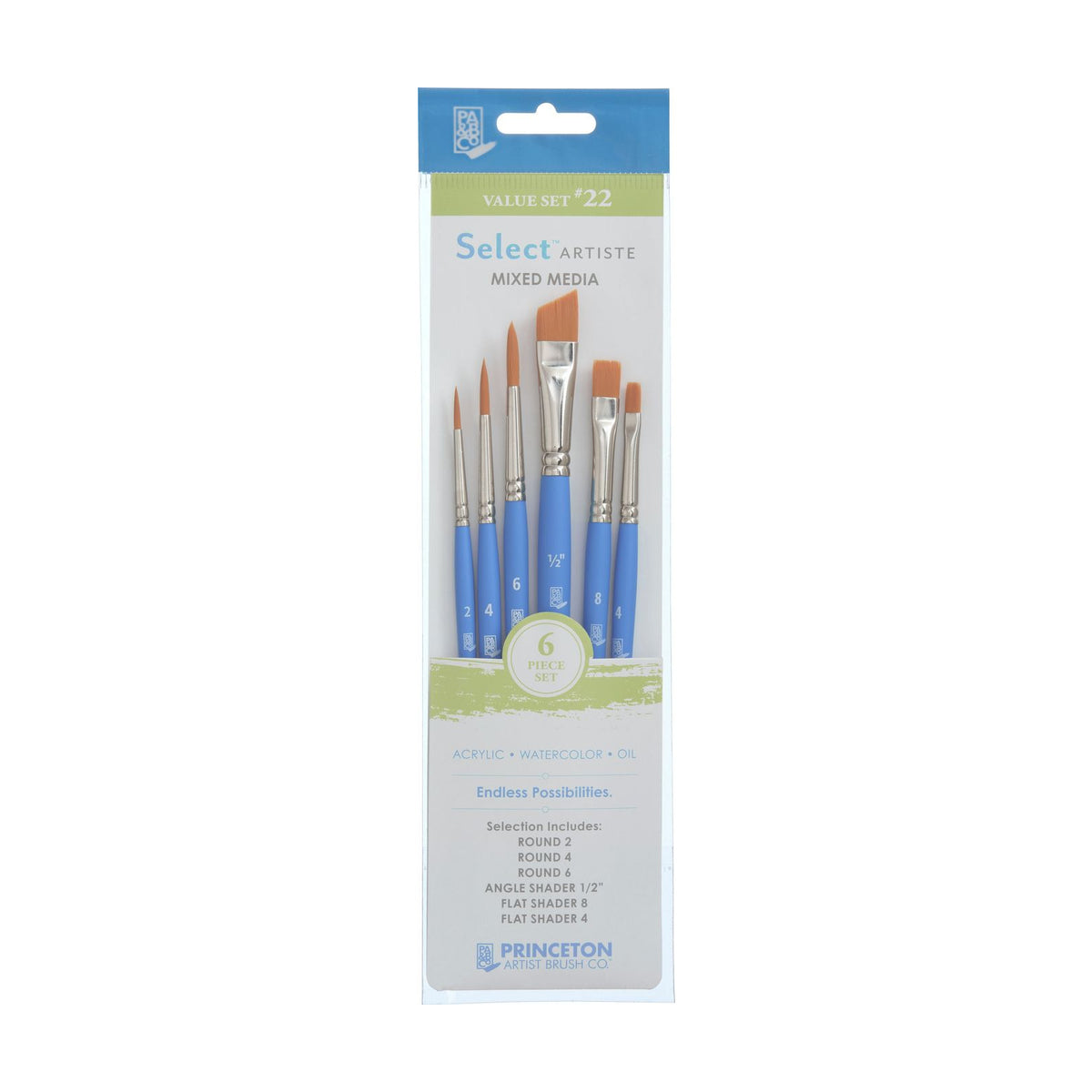 PRINCETON Select Universal Brush Set – 6 pcs